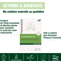Capsules Bronches – Pour maintenir la santé des voies respiratoires – Pranarōm