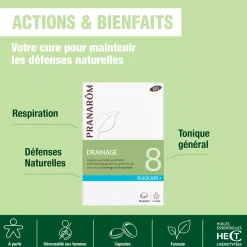 Capsules Drainage bio Oléocaps –Aux huiles essentielles– 30 capsules