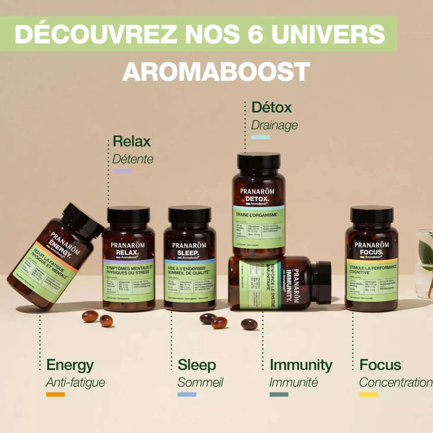 Capsules sleep Aromaboost – Aux Huiles Essentielles – 60 capsules
