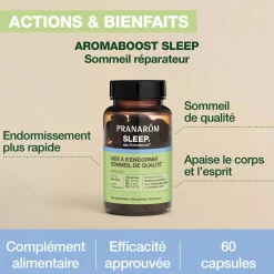 Capsules sleep Aromaboost – Aux Huiles Essentielles – 60 capsules