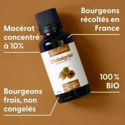 Châtaignier bio (Castanea Sativa) – Macérat concentré de bourgeons frais