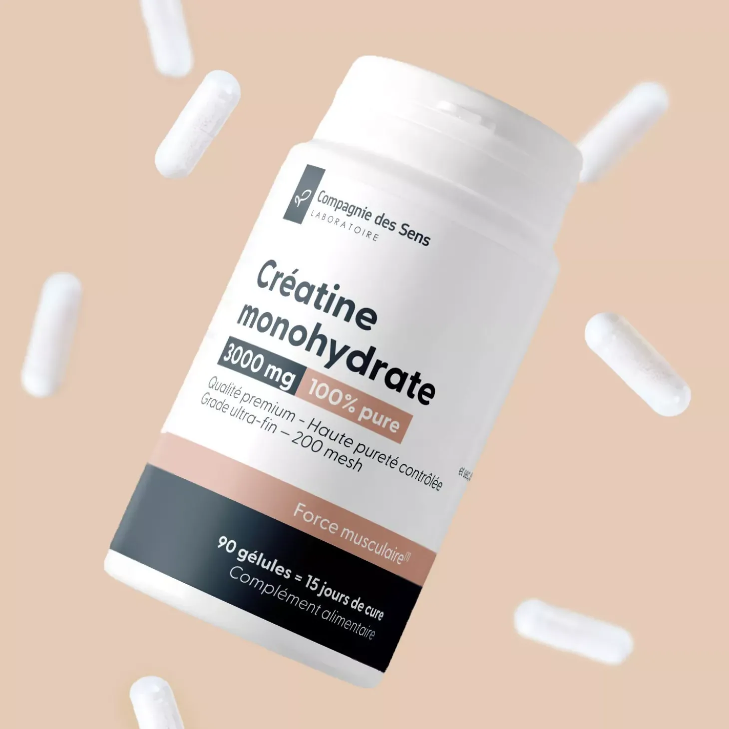 Créatine monohydrate 200 mesh 3000mg