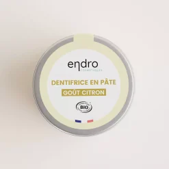 Dentifrice en pâte bio goût citron – Sans fluor – Endro