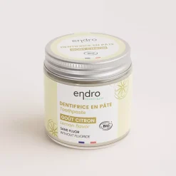 Dentifrice en pâte bio goût citron – Sans fluor – Endro