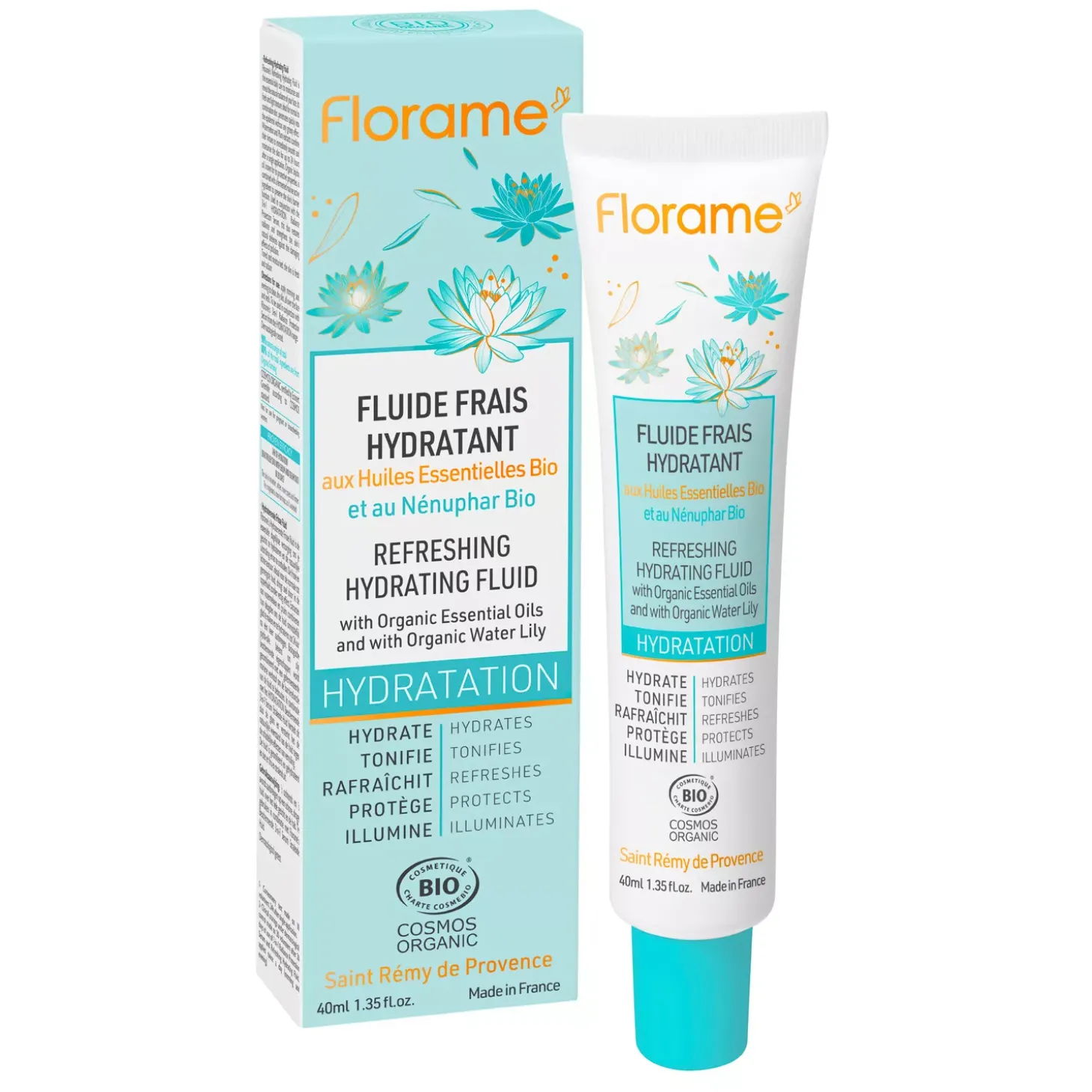 Fluide Frais Hydratant aux huiles essentielles et au Nénuphar bio