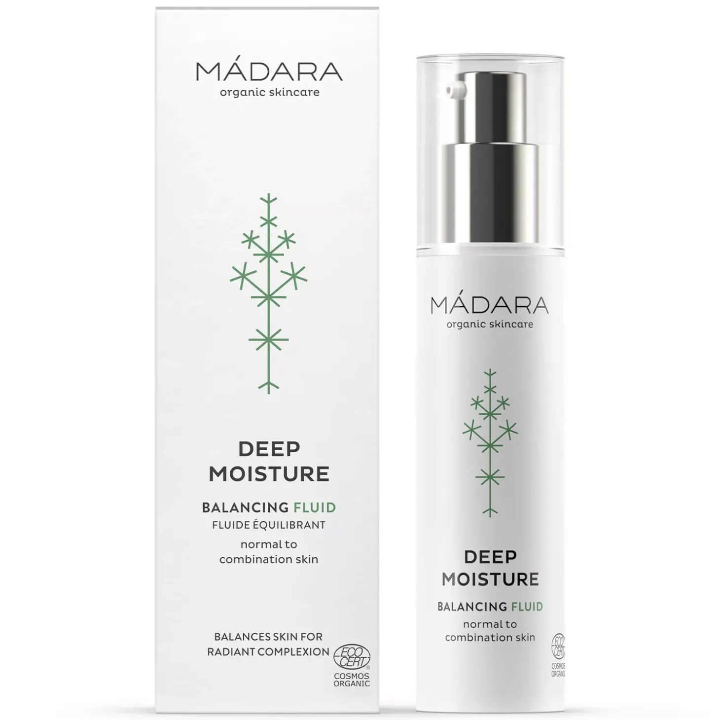 Fluide Équilibrant & Hydratant à l’Acide hyaluronique – deep moisture – Mádara