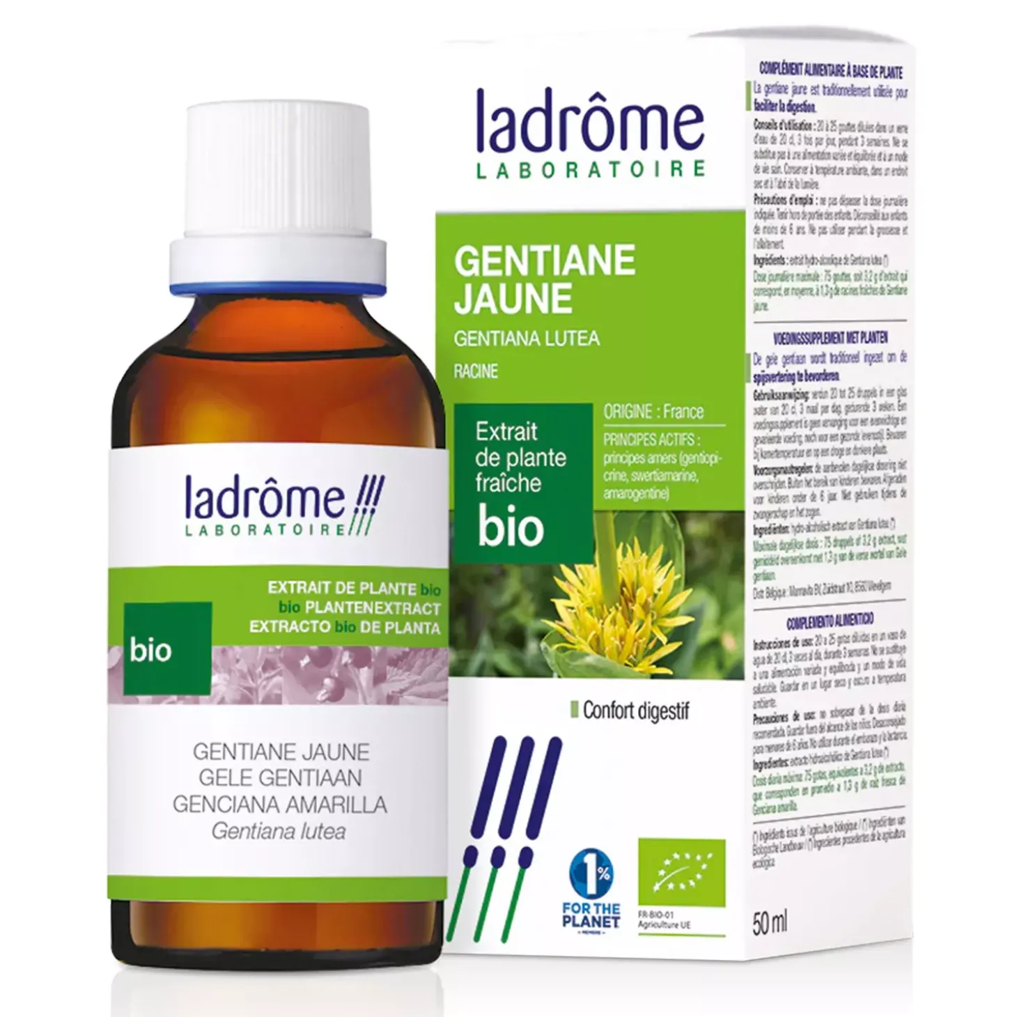 Gentiane Jaune bio – Gentiana Lutea – Extrait hydroalcoolique concentré