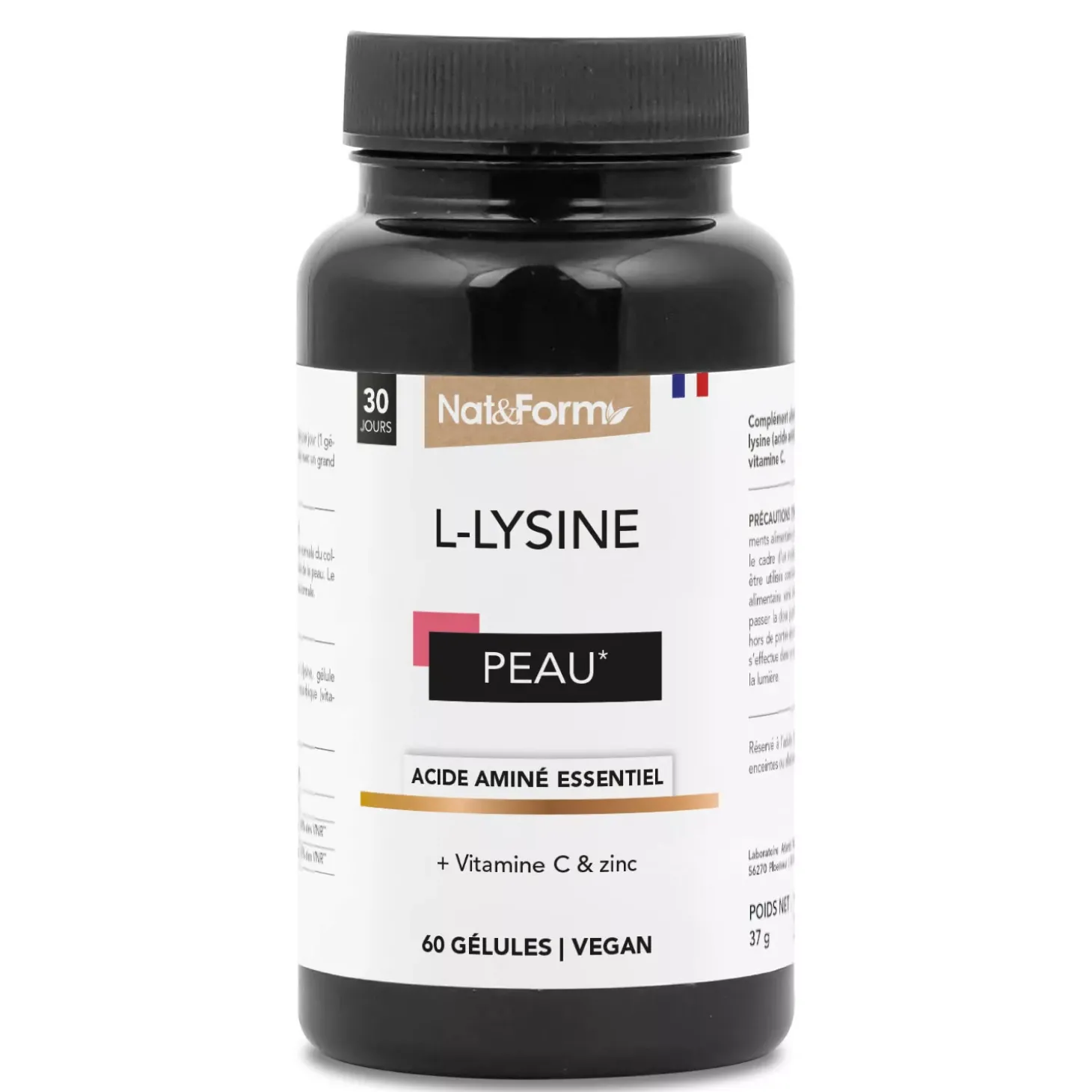 Gélules de L-Lysine de 1000 mg – Beauté de la peau – Riche en zinc et vitamine C