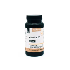 Gélules de Vitamine B5 de 550 mg – Fatigue & Concentration – Sans additif ou conservateur