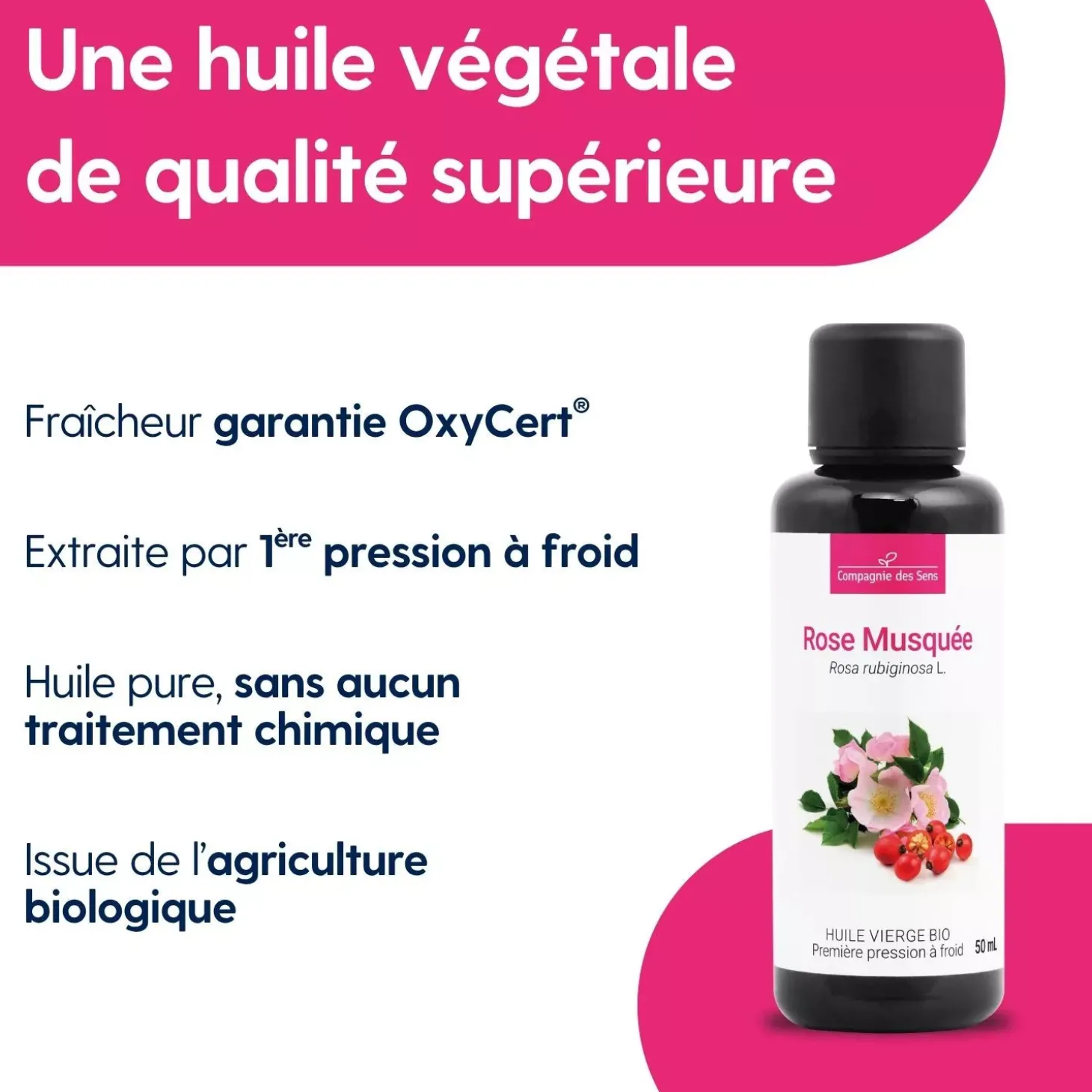 Huile de Rose Musquée du Chili bio