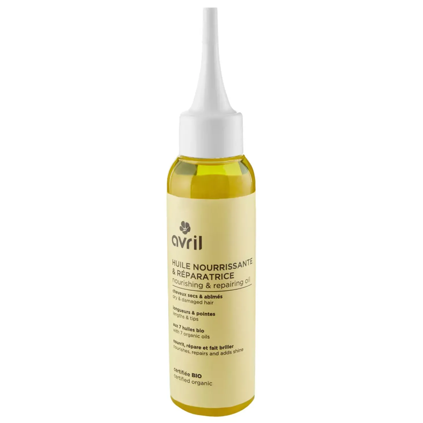Huile Nourrissante & Réparatrice bio – Cheveux Secs et Abîmés – Avril