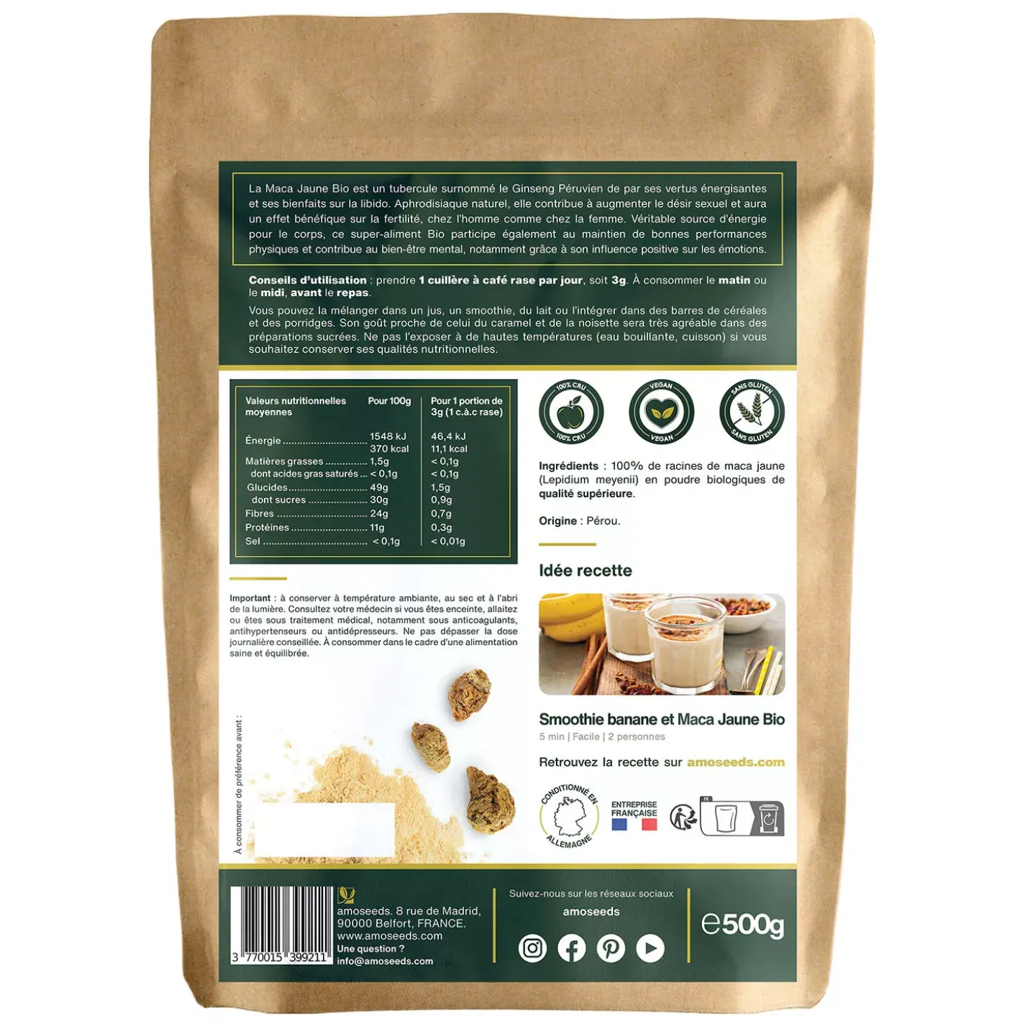 Maca Jaune bio