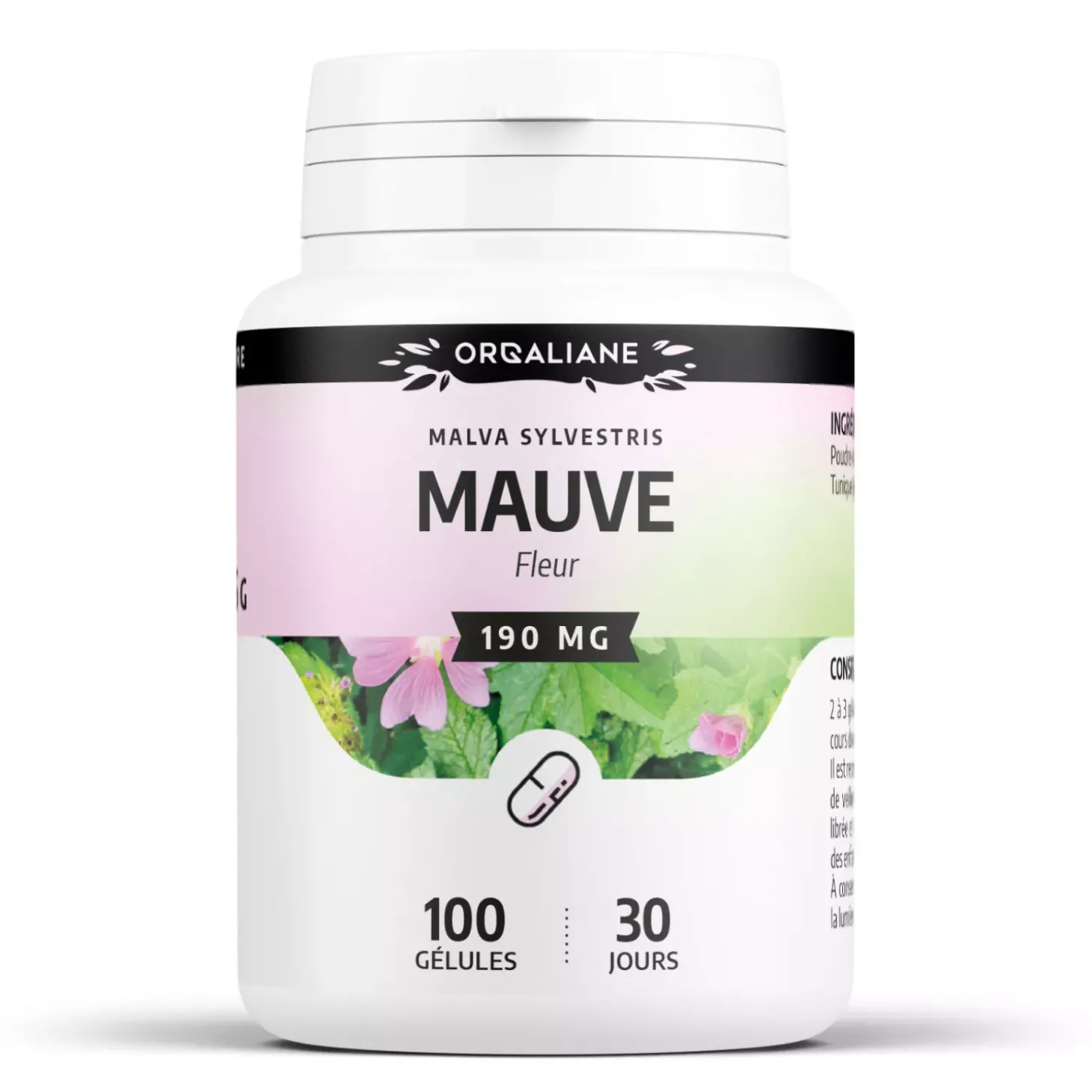 Mauve – Malva sylvestris – 100 gélules de 190 mg