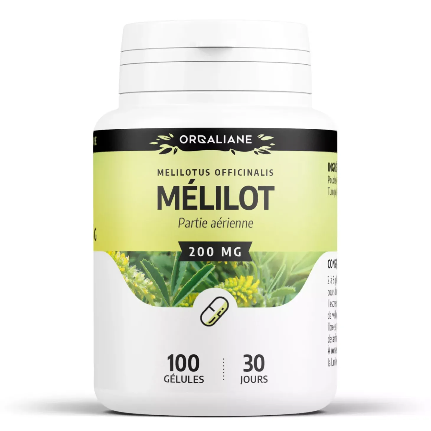 Mélilot – Melilotus officinalis – 100 gélules de 200 mg