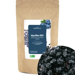 Myrtilles bio (infusées au jus de pomme, séchées)