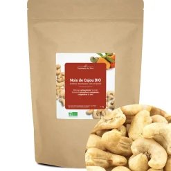 Noix de Cajou bio (entières, sans sel ajouté)