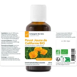 Pavot jaune de Californie bio (Eschscholzia Californica) – Extrait hydroalcoolique concentré