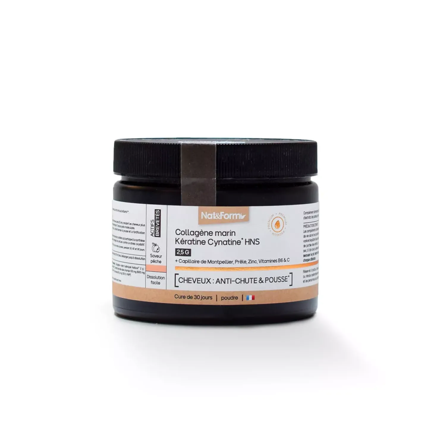 Poudre de Collagène marin Naticol® et Kératine Cynatine® hns – Cheveux – Efficacité prouvée