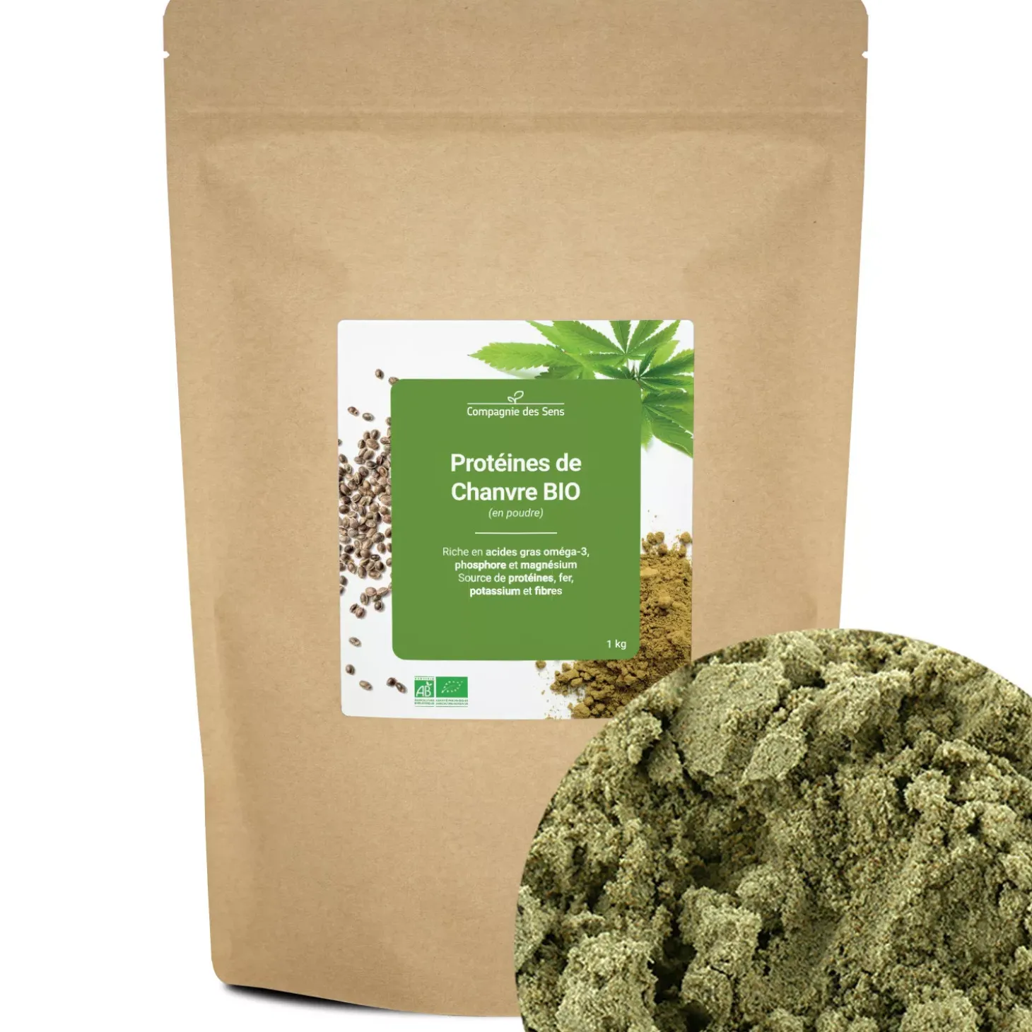 Protéines de Chanvre de Bretagne bio (en poudre)