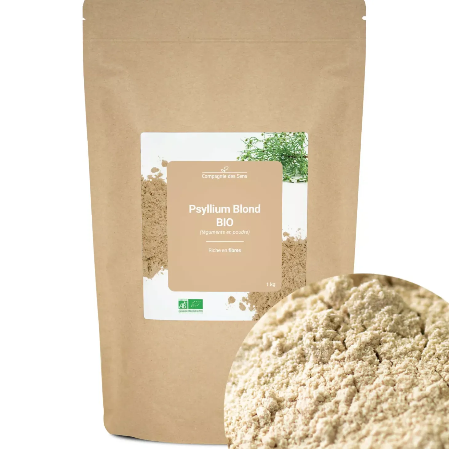Psyllium blond bio (téguments en poudre)