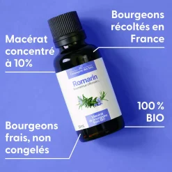 Romarin bio (Rosmarinus Officinalis) – Macérat concentré de bourgeons frais