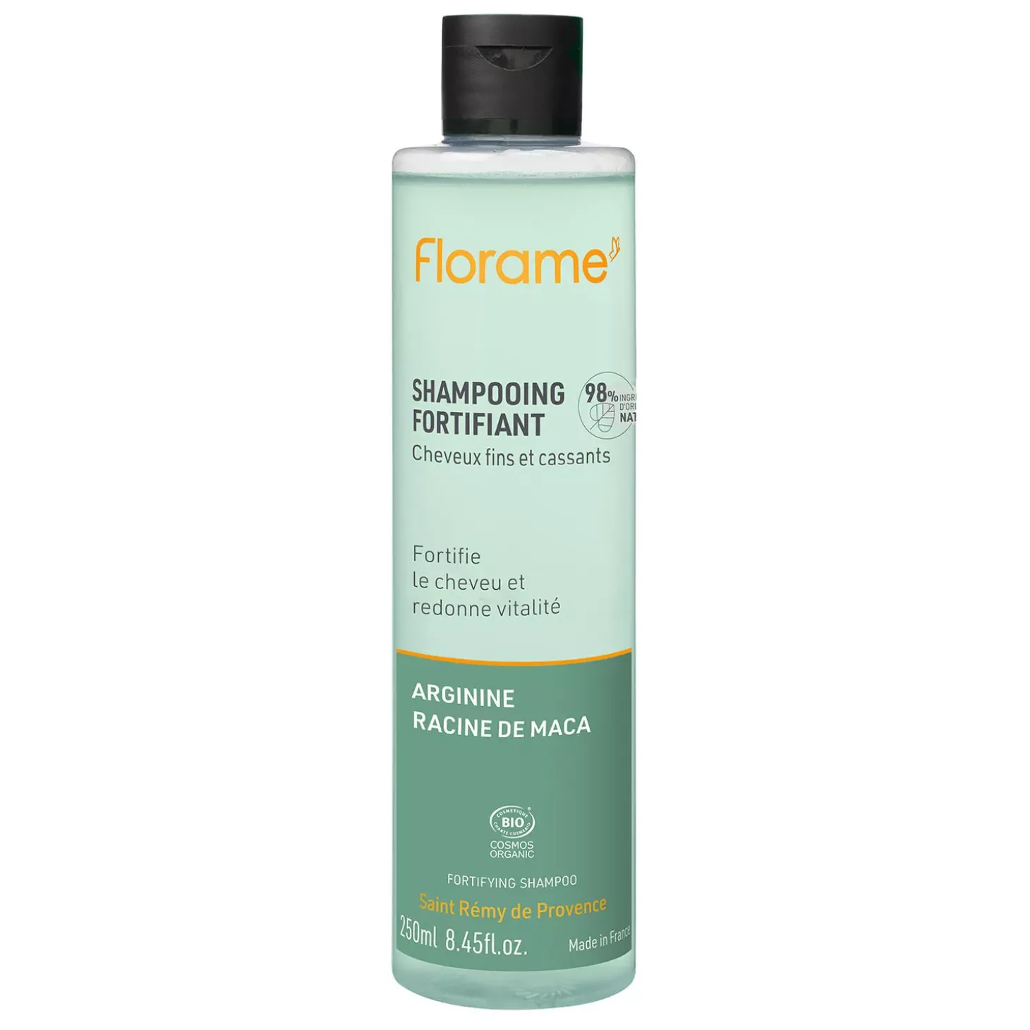 Shampoing Fortifiant bio – Cheveux Fins & Cassants – Fortifie le Cheveu & Redonne la Vitalité – Florame