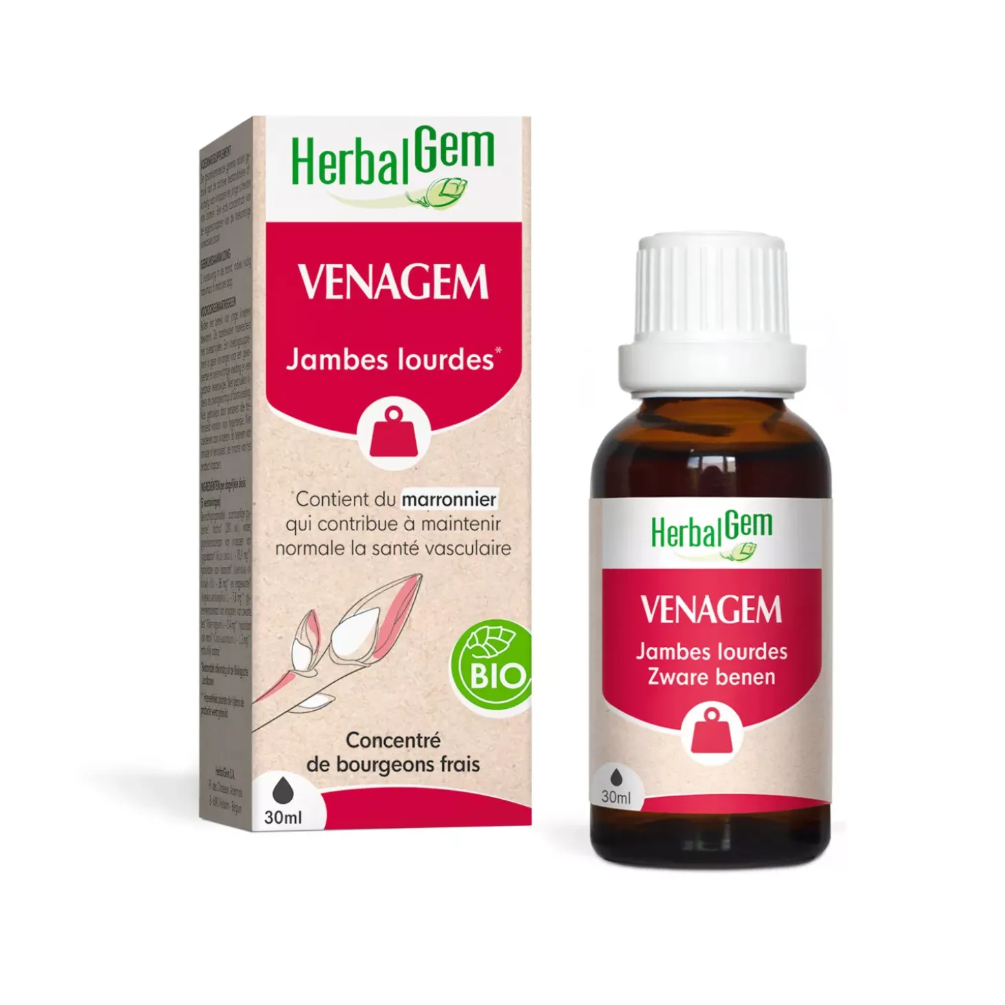 Solution buvable Jambes Lourdes – Aux Macérats de bourgeons concentrés