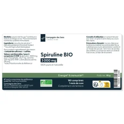 Spiruline bio 3000 mg
